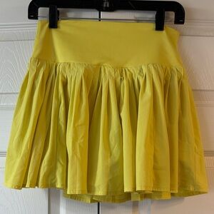 Yellow Pleated Women's Skirt